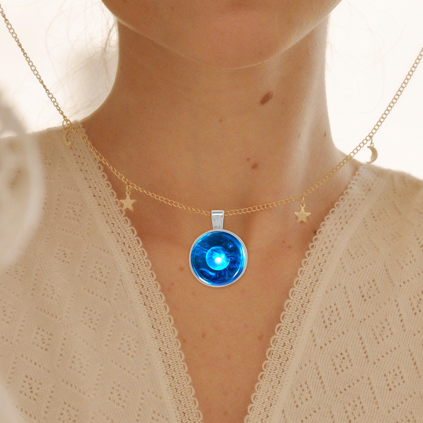 40Pcs Flat Round Bezel Pendant - Resin Crafts 评论和价格