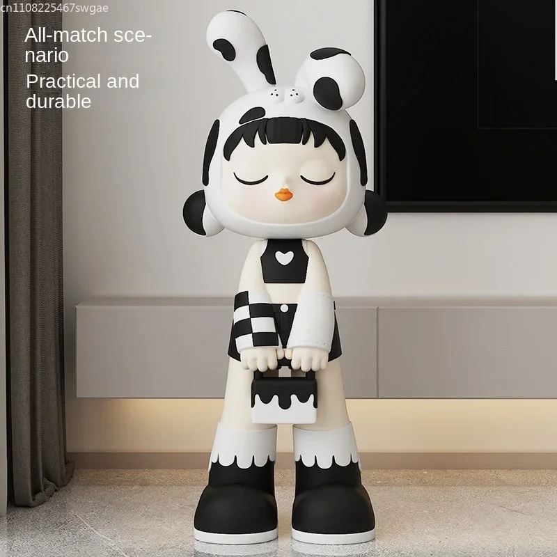 Art Cartoon Girl Statue Indoor - Resin Crafts 评论和价格