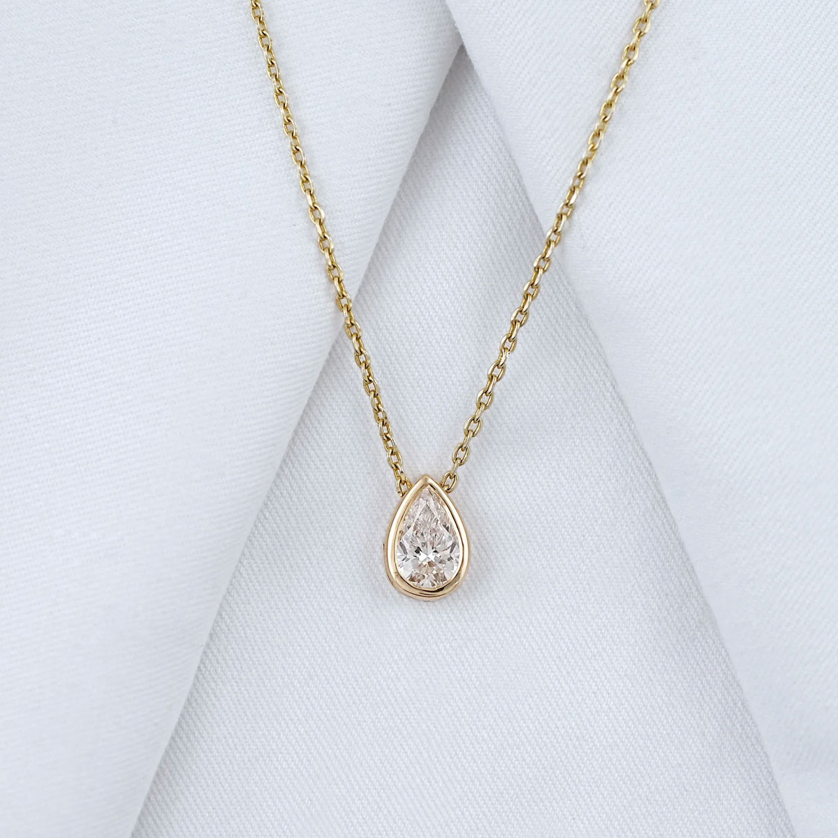 1‑4CT Pear Cut Bezel Set Moiss - Bezels Set Pendant 评论和价格