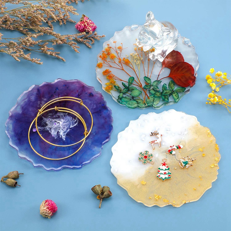 6 Pieces Resin Coaster Mold La - Geode Mold Silicone 评论和价格