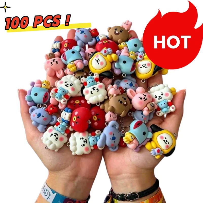 7pcs BT21 Resin Cartoon Charm  - Resin Crafts 评论和价格