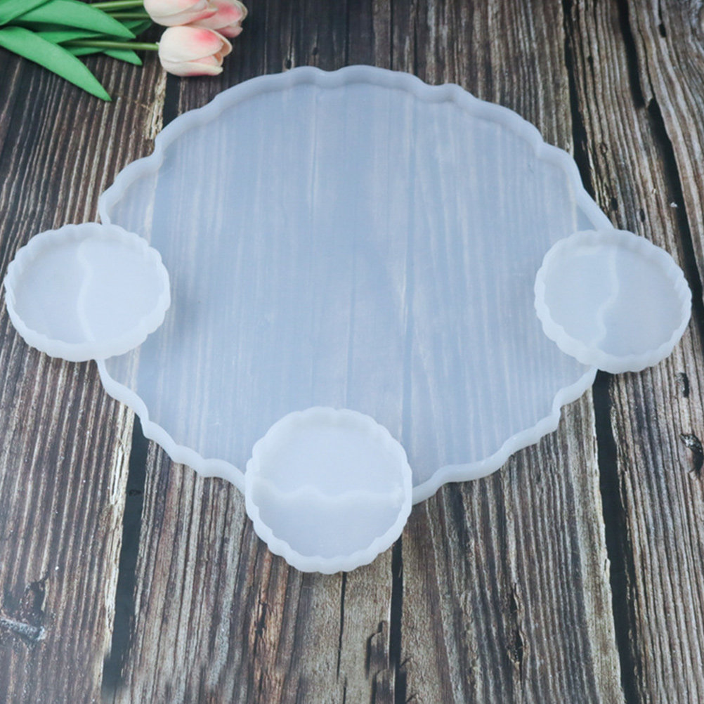 2Pcs Premium Silicone Crystal  - Serving Tray Mold 评论和价格