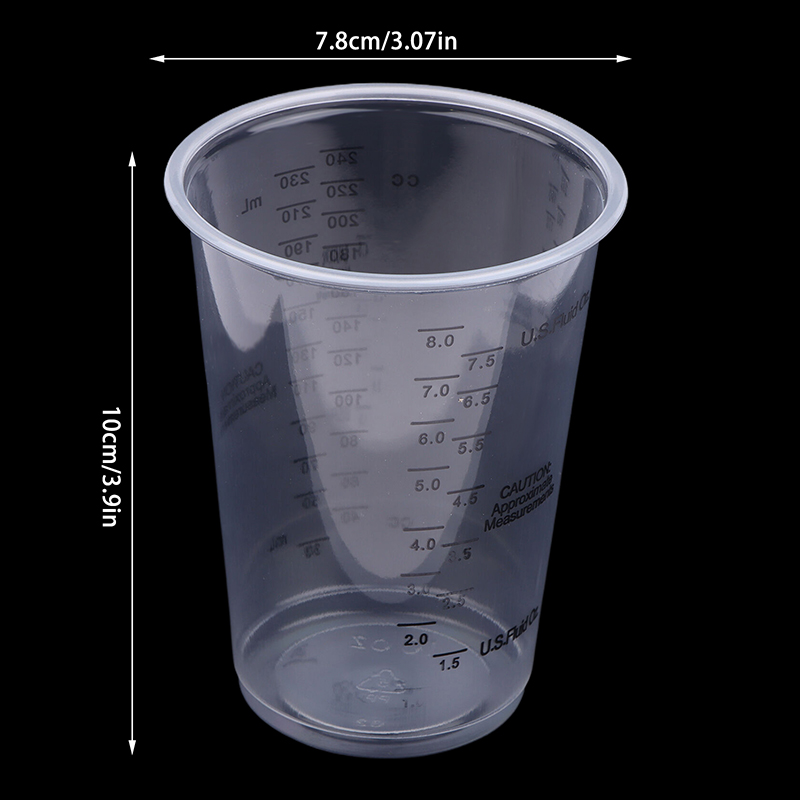 10Pcs 8OZ Disposable Plastic M - Mixing Cup Silicone 评论和价格