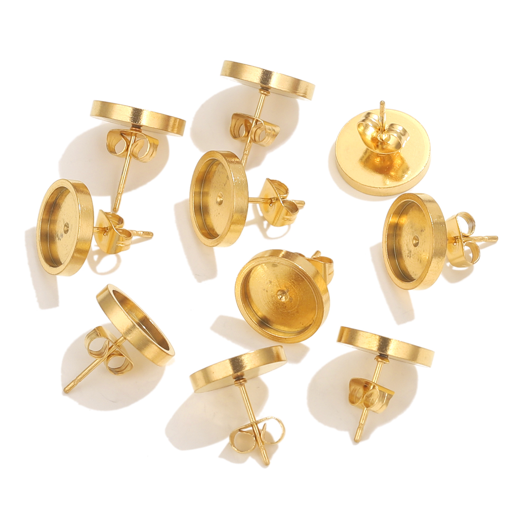 10pcs Stainless Steel Gold Ear - Resin Craft Kit 评论和价格