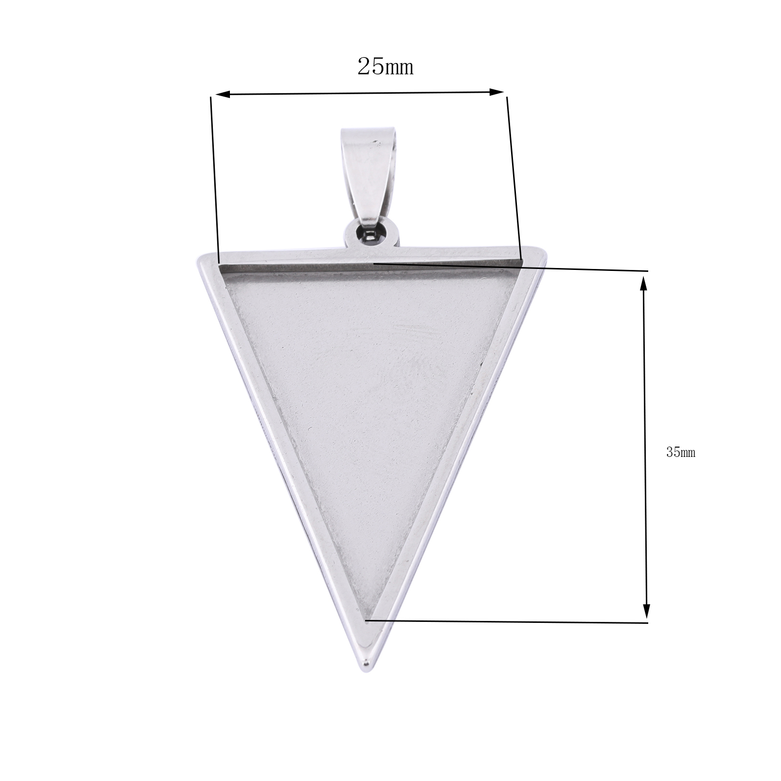 5pcs Stainless Steel 25x35mm T - Bezels Set Pendant 评论和价格